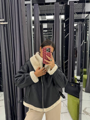 Natural shearling jacket leather. Cojoc din blana naturala de oaie KALINKA FURS