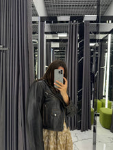 Cropped Leather Jacket. Geaca scurtă cu detalii KALINKA FURS