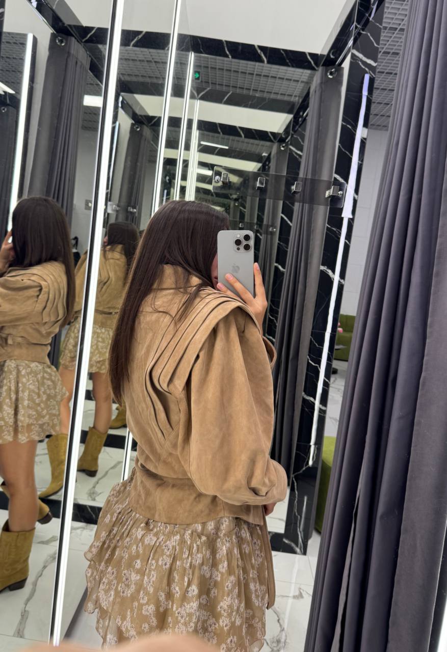 Suede Leather Jacket. Geaca din piele întoarsă KALINKA FURS