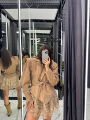 Suede Leather Jacket. Geaca din piele întoarsă KALINKA FURS