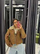 Shearling Brown Jacket. Cojoc maro din blană și piele naturală KALINKA FURS