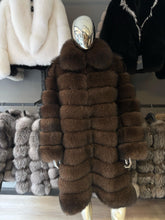 Sofia Blana naturala de vulpe. Lungime 100cm