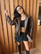 Oversized Vintage Bomber Jacket. Jacheta din piele naturala. Stil oversized. KALINKA FURS