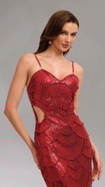 Rochie cu perle KALINKA FURS