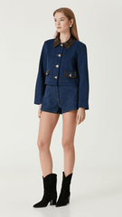 Costum albastru din blugi KALINKA FURS