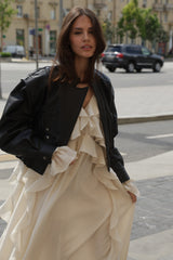 Yvette Geaca din piele naturala