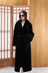 Organic rabbit fur coat