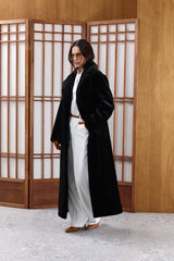 Organic rabbit fur coat