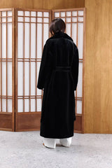 Organic rabbit fur coat