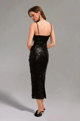 Rochie cu perle negre KALINKA FURS