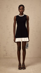 Rochie neagră cu mini perle KALINKA FURS