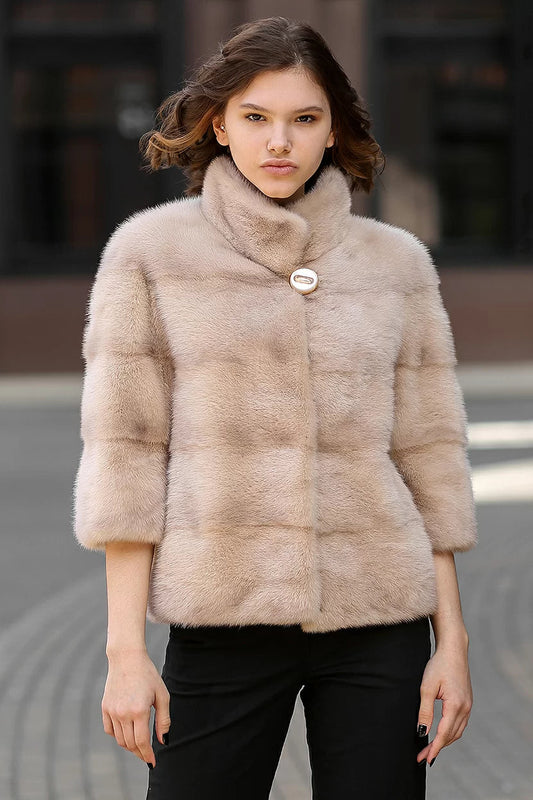 Mink Fur Jacket. Jacheta naturala din blana de vizon KALINKA FURS