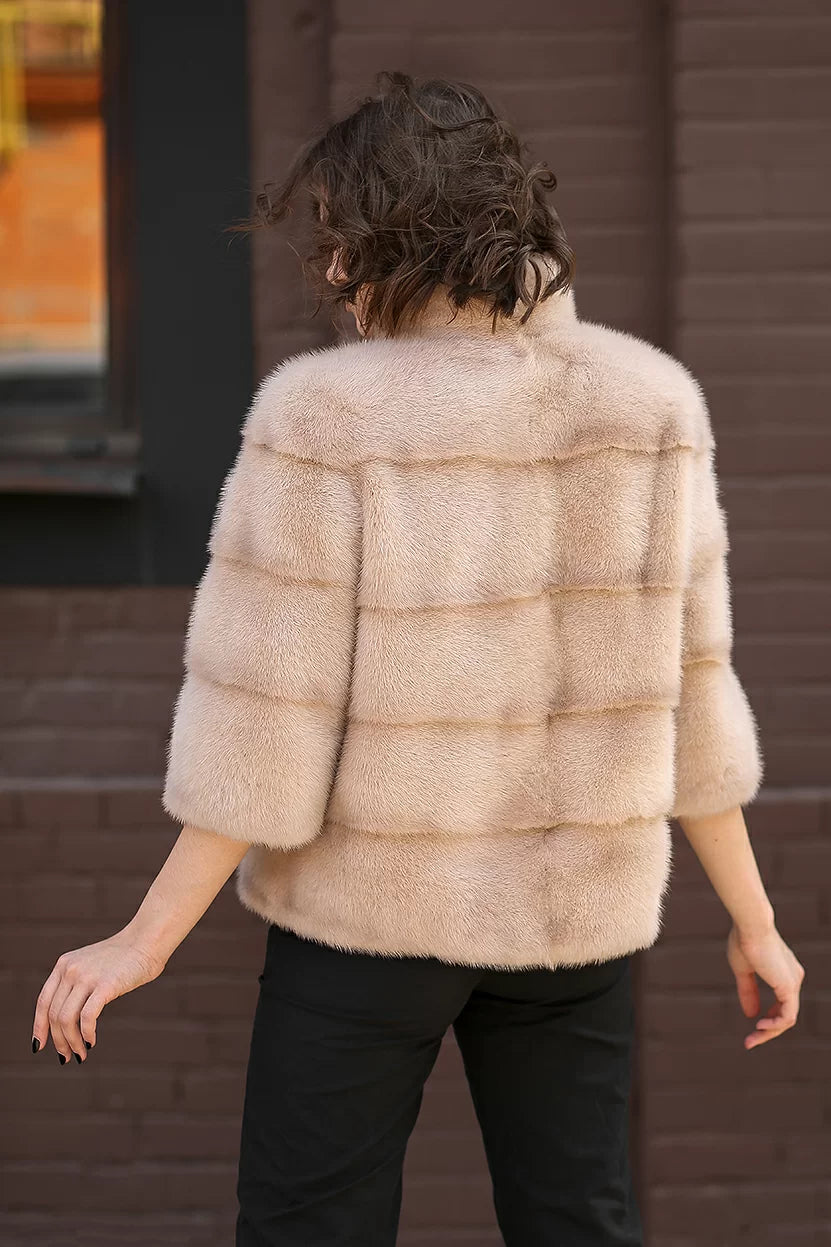 Mink Fur Jacket. Jacheta naturala din blana de vizon KALINKA FURS