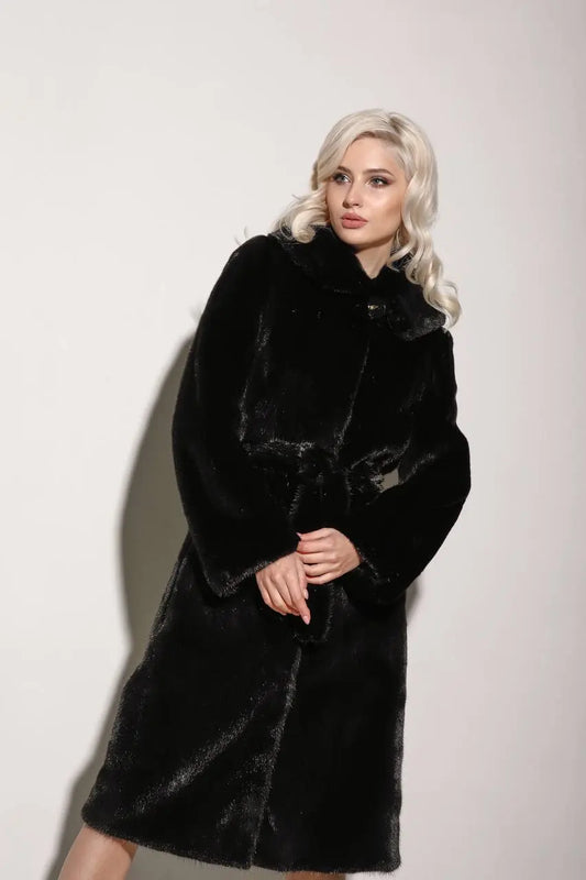 Mink natural fur coat 170 cm. Haina din blana naturala de vizon 170 lungime KALINKA FURS