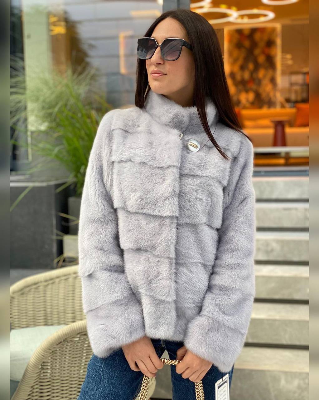 Natural Mink Fur Jacket. Haina din blana naturala de vizon. KALINKA FURS