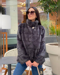 Natural Mink Fur Jacket. Haina din blana naturala de vizon. KALINKA FURS