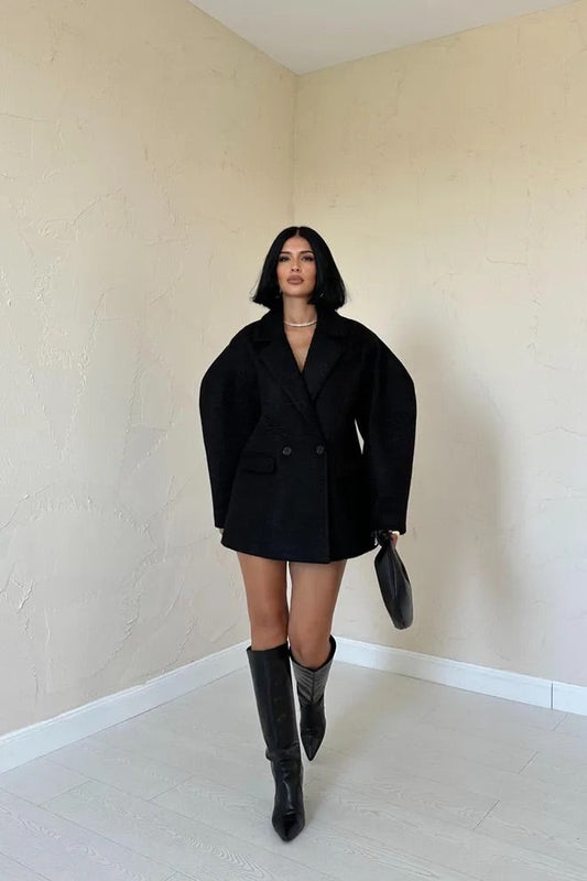 Two Buttoned Coat. Sacou de lana cu doi nasturi KALINKA FURS