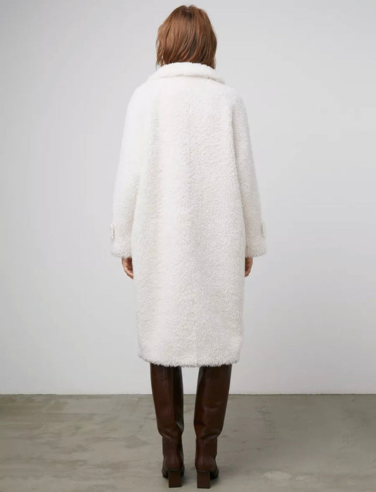 White Casual Fur Coat KALINKA FURS