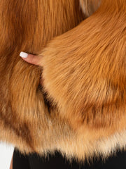 Claudia Haină scurtă din blană naturală de vulpe cu guler englezesc