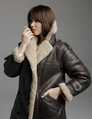 Cojoc lung din blană naturală