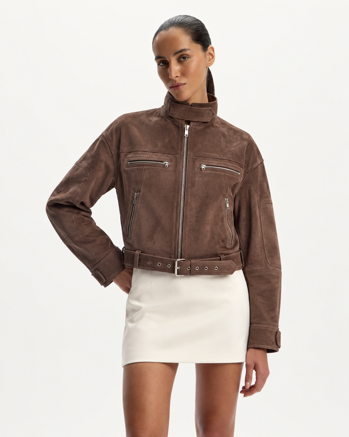 Lederjacke aus echtem Leder