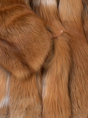 Elena Short natural fox fur coat 