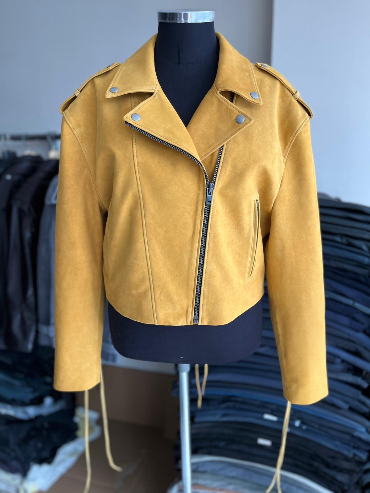 Madalina suede jacket with laces