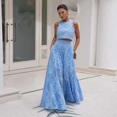 Brunette top and skirt set
