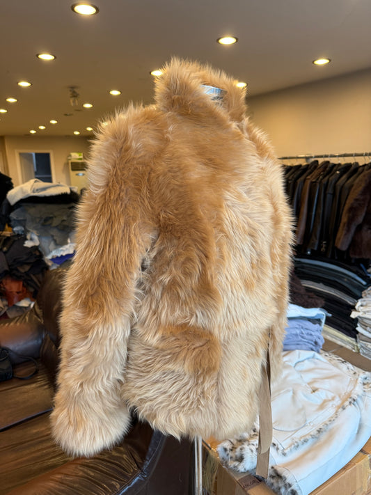 Anastasia  Cojoc din blană naturală de oaie Toscana cu cordon