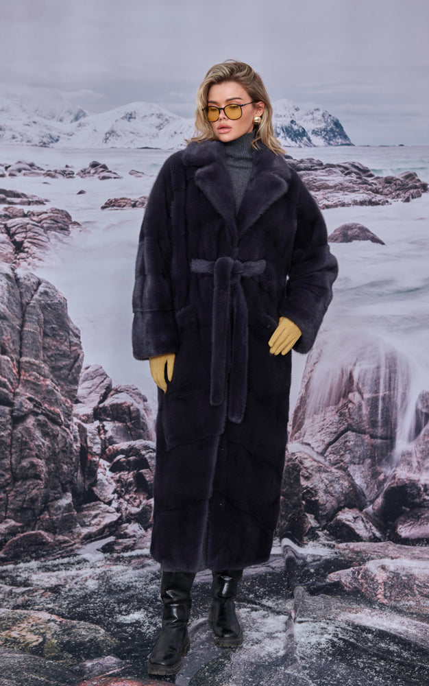 Lidia jacheta din blană naturală de vizon/nurca