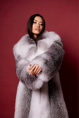 Loredana jacheta din blană naturală de vulpe Silvercross