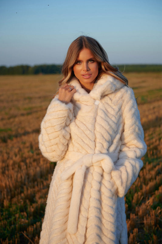 Nonna Haina din blana ecologica cu efect de vizon