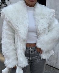 White Eco Fur. Blana ecologica alba KALINKA FURS