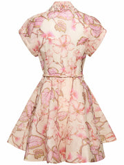 Elin rochie cu print floral și aplicații