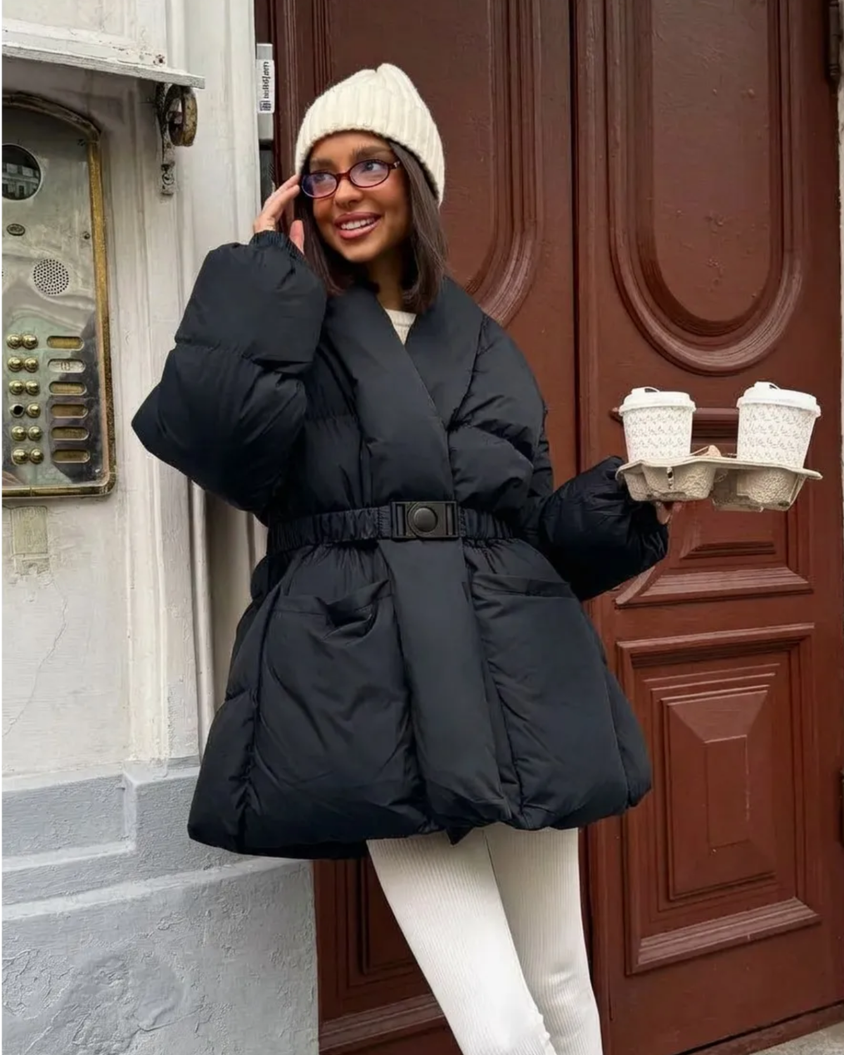 Jachetă tip kimono demi-sezon cu curea