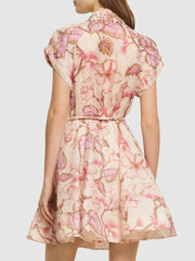 Elin rochie cu print floral și aplicații