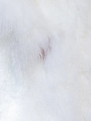 Isabella Long natural llama fur coat with English collar