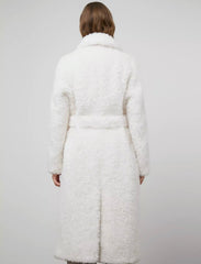 White Fur Teddy Coat KALINKA FURS