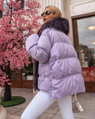 Winter jacket fox fur. Jacheta de iarna cu blana de vulpe KALINKA FURS