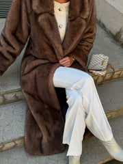 Palton din blană ecologică stil nurcă blackglama