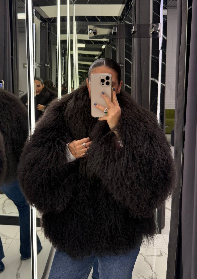 Mongolian Fur in Dark Brown. Blana mongoleza maro inchis