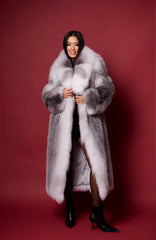 Loredana jacheta din blană naturală de vulpe Silvercross