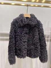 Tigrado Fur Coat. Geaca din blana naturala de oaie Tigrado KALINKA FURS