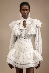 Olya pink polka dot dress