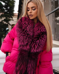 Winter jacket fox fur. Jacheta de iarna cu blana de vulpe KALINKA FURS