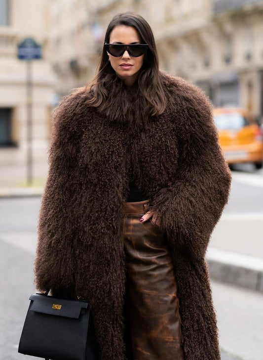 Blana naturala din oaie mongoleza, lungă