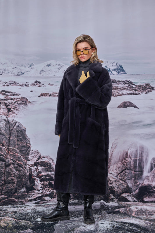 Lidia jacheta din blană naturală de vizon/nurca