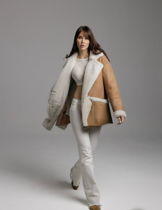 Cojoc de iarnă din blană naturală