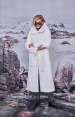 Haina din blană naturală de nurca alba Blackglama