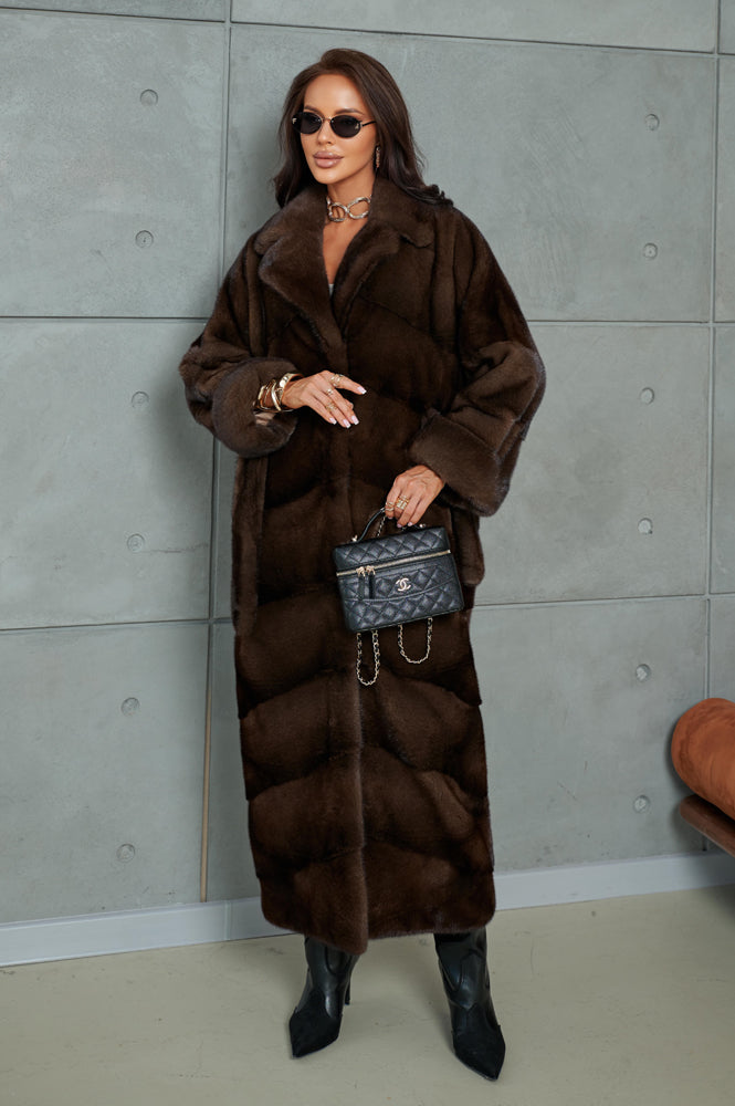 Crina jacheta din blană naturală de vizon/nurca